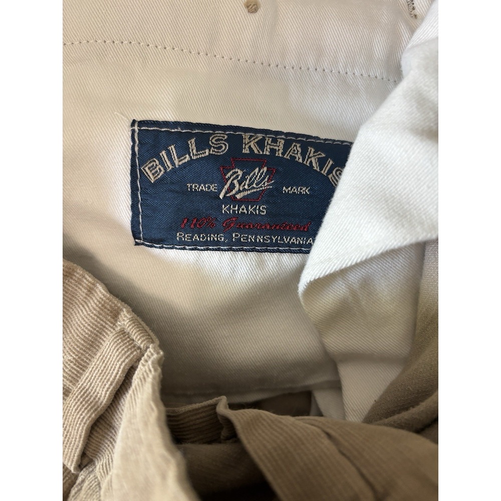 Bills Khakis Made in USA Beige Corduroy M2 Flat Front Pants 36x32.5 - Picture 2 of 8
